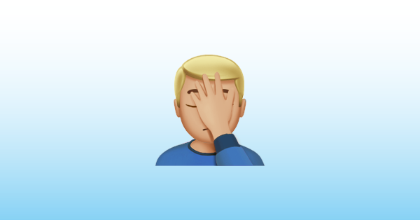 Man Facepalming Medium Light Skin Tone Emoji