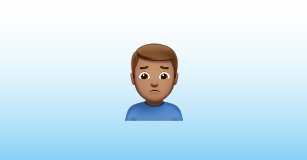 Man Frowning Medium Skin Tone Emoji