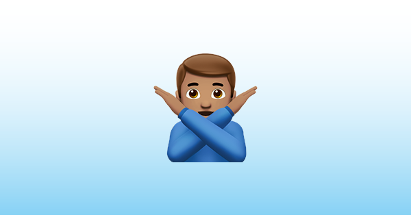 Man Gesturing NO Medium Skin Tone Emoji