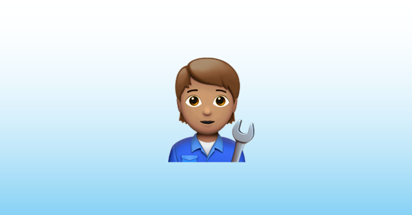 Mechanic Medium Skin Tone Emoji