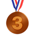 Bagaimana 3rd Place Medal emoji terlihat di Apple.