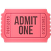 Bagaimana Admission Tickets emoji terlihat di Apple.