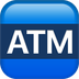 Bagaimana ATM Sign emoji terlihat di Apple.