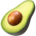 Bagaimana Avocado emoji terlihat di Apple.