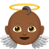 איך מלאך תינוק: גוון עור כהה בינוני emoji נראה על Apple.