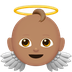 Bagaimana Baby Angel: Medium Skin Tone emoji terlihat di Apple.