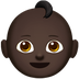 Bagaimana Baby: Dark Skin Tone emoji terlihat di Apple.