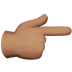 Bagaimana Backhand Index Pointing Right: Medium Skin Tone emoji terlihat di Apple.