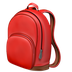 Bagaimana Backpack emoji terlihat di Apple.