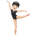 Wie Balletttänzerin: helle Hautfarbe Emoji auf Apple aussieht.