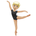 Wie Balletttänzerin: mittelhelle Hautfarbe Emoji auf Apple aussieht.