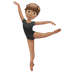 Wie Balletttänzerin: mittlere Hautfarbe Emoji auf Apple aussieht.