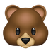 Bagaimana Bear emoji terlihat di Apple.