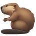 Bagaimana emoji Beaver kelihatan di Apple.