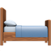 Bagaimana Bed emoji terlihat di Apple.