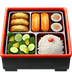 Bagaimana Bento Box emoji terlihat di Apple.