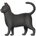 Bagaimana Black Cat emoji terlihat di Apple.