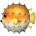 Bagaimana Blowfish emoji terlihat di Apple.