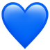 Bagaimana Blue Heart emoji terlihat di Apple.