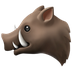 Bagaimana Boar emoji terlihat di Apple.