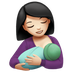 Bagaimana Breast-Feeding: Light Skin Tone emoji terlihat di Apple.