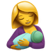 Bagaimana Breast-Feeding emoji terlihat di Apple.