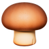 Bagaimana Brown Mushroom emoji terlihat di Apple.