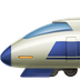 Bagaimana Bullet Train emoji terlihat di Apple.