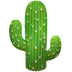 Bagaimana Cactus emoji terlihat di Apple.