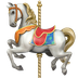 Bagaimana Carousel Horse emoji terlihat di Apple.