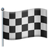 Bagaimana Chequered Flag emoji terlihat di Apple.