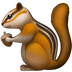 Bagaimana Chipmunk emoji terlihat di Apple.