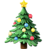 Bagaimana emoji Pokok krismas kelihatan di Apple.