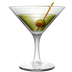 Bagaimana Cocktail Glass emoji terlihat di Apple.