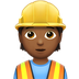 Bagaimana Construction Worker: Medium-Dark Skin Tone emoji terlihat di Apple.