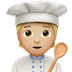 Bagaimana Cook: Medium-Light Skin Tone emoji terlihat di Apple.