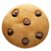 Bagaimana Cookie emoji terlihat di Apple.