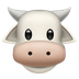 Bagaimana Cow Face emoji terlihat di Apple.