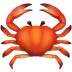 Bagaimana Crab emoji terlihat di Apple.