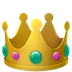 Bagaimana Crown emoji terlihat di Apple.