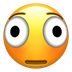 Wie Verzerrtes Gesicht Emoji auf Apple aussieht.