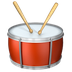 Bagaimana Drum emoji terlihat di Apple.