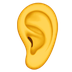 Bagaimana Ear emoji terlihat di Apple.