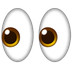 Jak wygląda emoji Oczy w Apple.