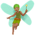 Bagaimana Fairy: Medium Skin Tone emoji terlihat di Apple.