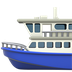 Bagaimana Ferry emoji terlihat di Apple.