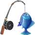 Bagaimana Fishing Pole emoji terlihat di Apple.