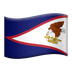 Bagaimana Flag: American Samoa emoji terlihat di Apple.