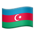 Bagaimana Flag: Azerbaijan emoji terlihat di Apple.