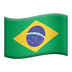 Bagaimana Flag: Brazil emoji terlihat di Apple.